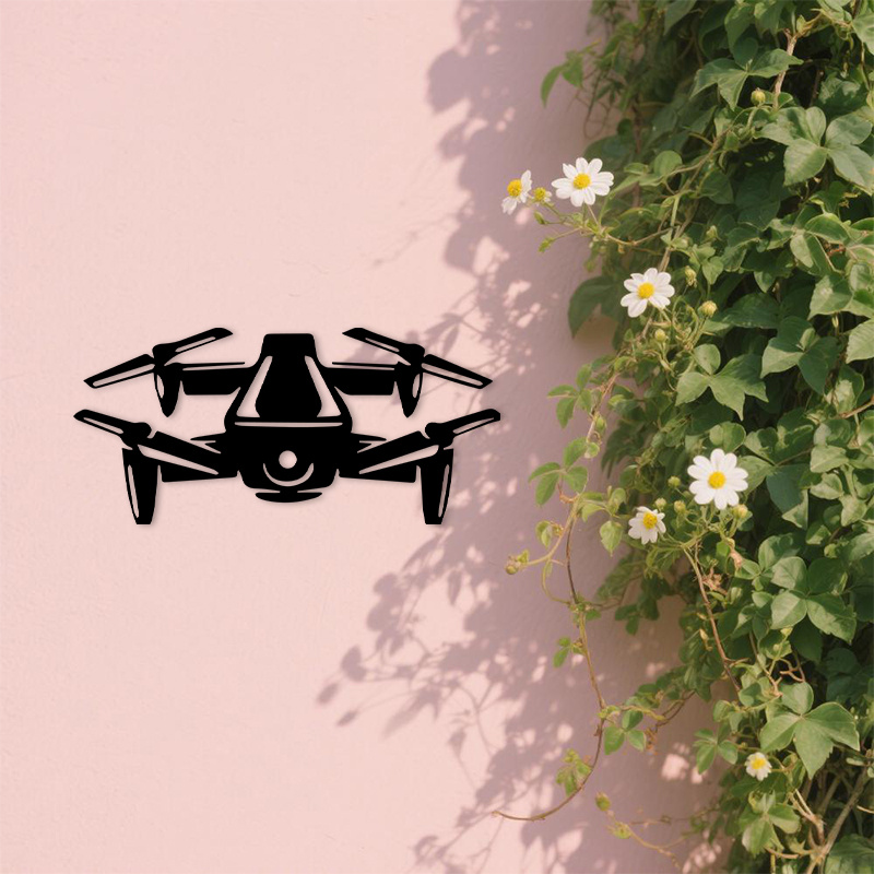 Office Tech Gifts For Men - 2D Flat Drone Iron Wall Art