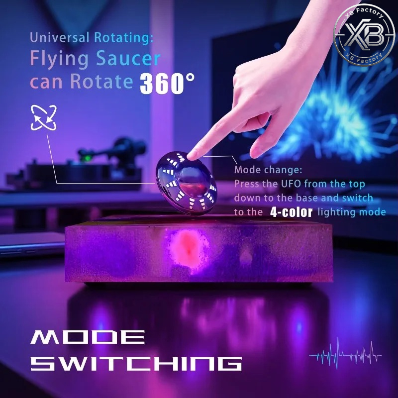 Levitating UFO Lamp Floating 3 - Office Tech Gifts For Men ulasan dan harga