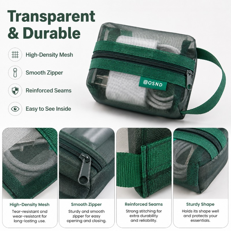 6PCS Mesh Tech Organizer Pouch - Office Tech Backpack ulasan dan harga
