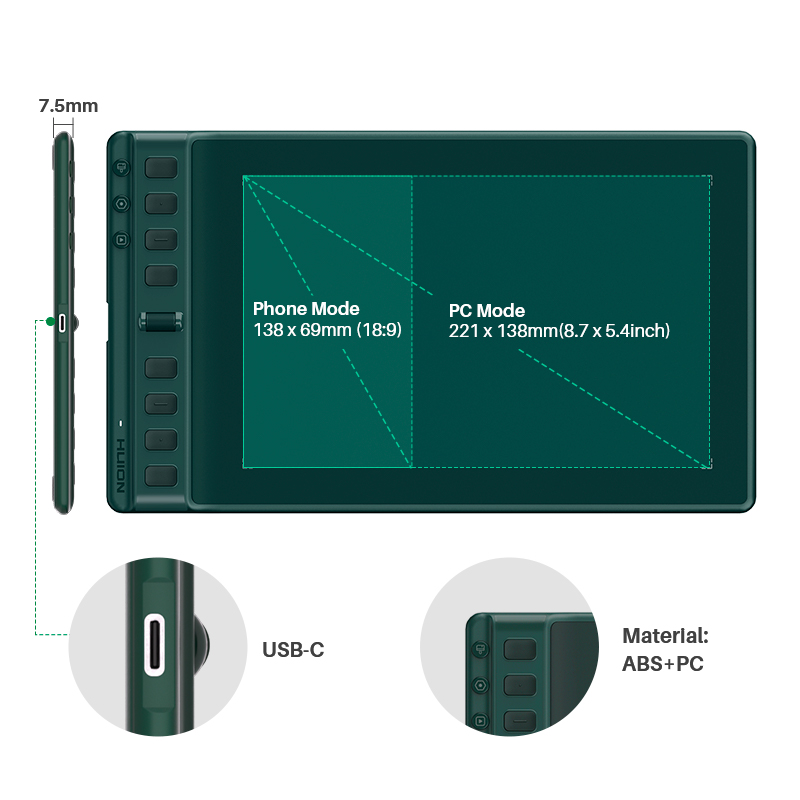 Multi-colored Graphics Tablets - Drawing Pad Signature ulasan dan harga